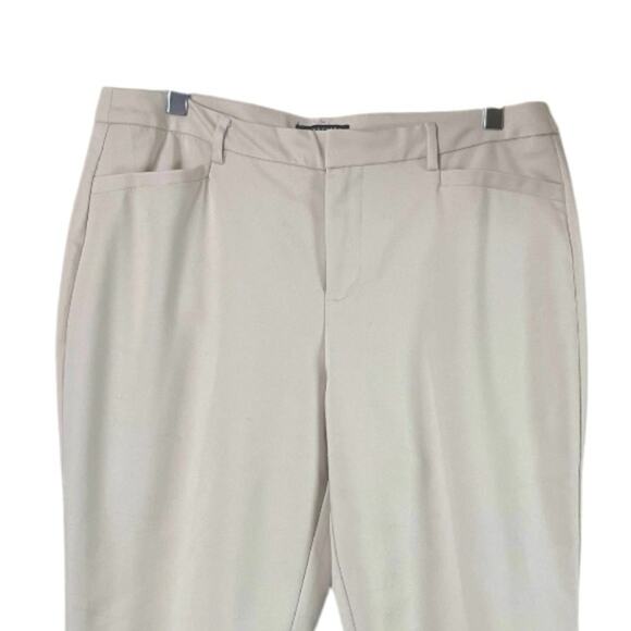 Roz & Ali Dressbarn Ankle Crop Pants Slim Fit Mid Rise Cream Women’s Size 12 - Picture 7 of 11